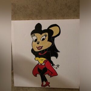 Hand-Painted Cartoon Character Canvas Art